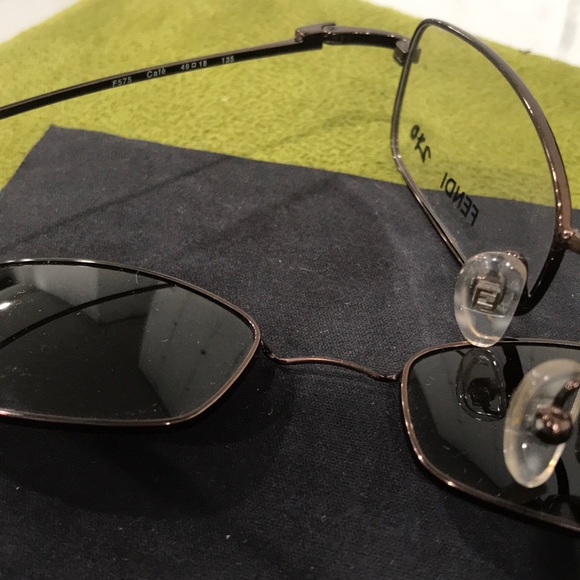 Fendi glasses shiny bronze never owned - Picture 4 of 5